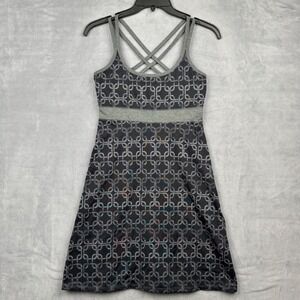 SOYBU Geometric Print Criss Cross Back Athleisure Dress Womens XS